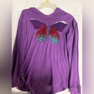 Girls butterfly hooded Longsleeve